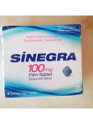 Sinegra/Viagra 100 mg. 4 tablets